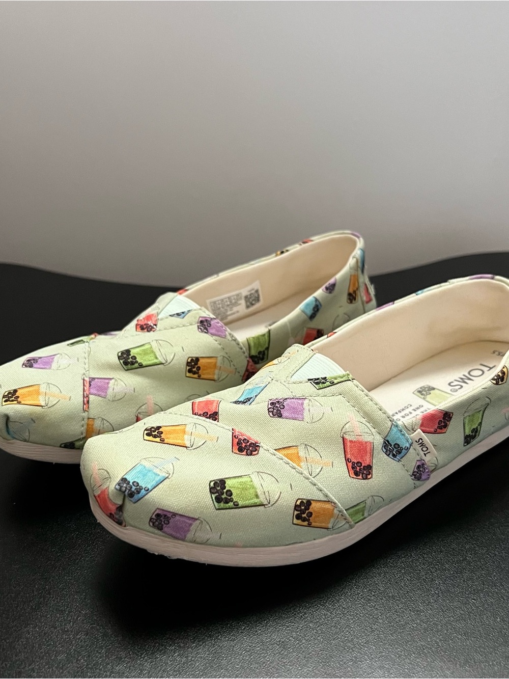 RARE Limited Edition TOMS Matcha Boba Tea Alpargatas